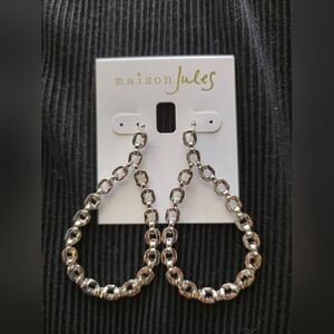 Maison Jules Silver Chain Link Earrings